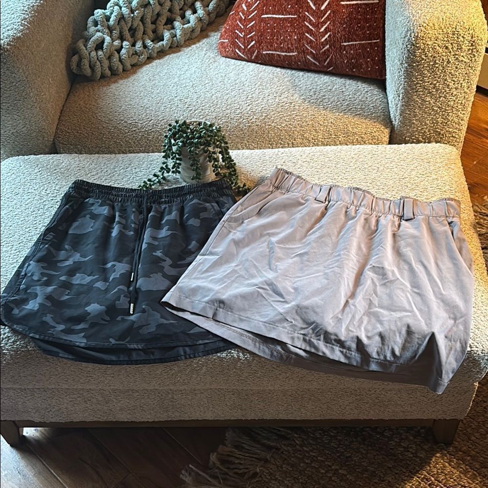 Set of Two Skirts - Camouflage and Light Gray
